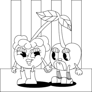 design t-shirt teepi à colorier groovy