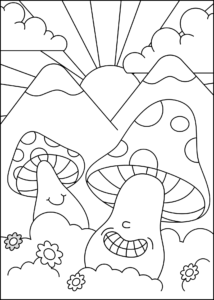 design t-shirt teepi à colorier groovy