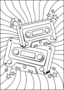 design t-shirt teepi à colorier groovy