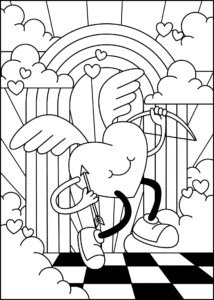 design t-shirt teepi à colorier groovy